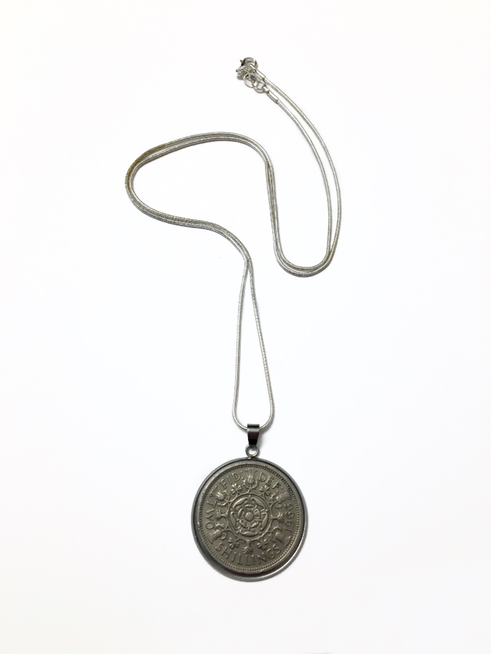 Vintage Tudor Rose Coin Necklace